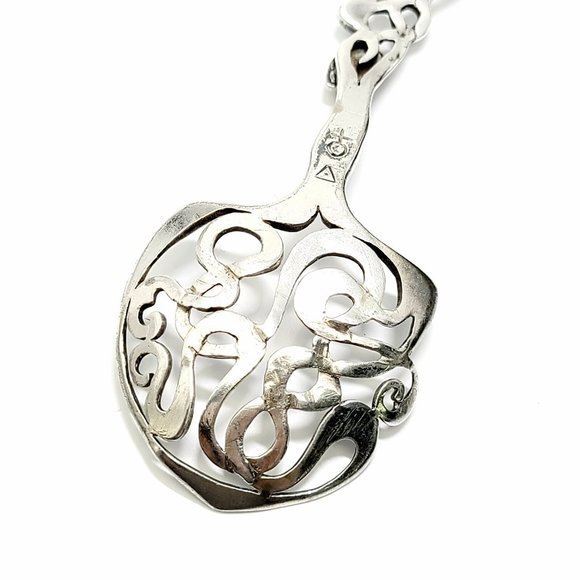 Vintage Handmade Silver and Mother of Pearl Spoon - Picture 6 of 7